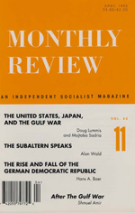 Monthly Review Volume 43, Number 11 (April 1992)