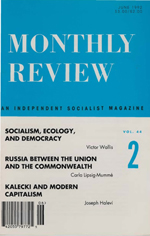 Monthly Review Volume 44, Number 2 (June 1992)