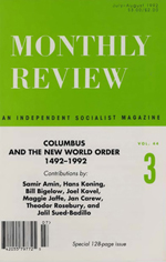 Monthly Review Volume 44, Number 3 (July-August 1992)