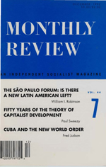 Monthly Review Volume 44, Number 7 (December 1992)