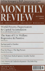 Monthly Review Volume 55, Number 5 (October 2003)