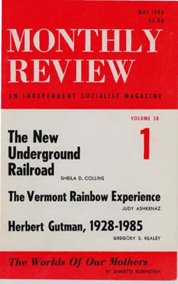 Monthly Review Volume 38, Number 1 (May 1986)