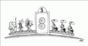 Parody of the gleichschaltung process