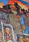Section of the Diego Rivera's mural "From the conquest to 1930" focusing on Marx and the class struggle