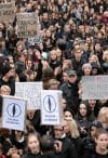Black protest in Krakow