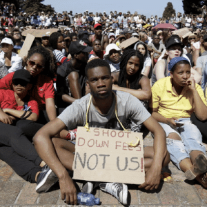 Student protesters in South Africa