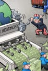 "Dollar hegemony" by Luo Jie for China Daily