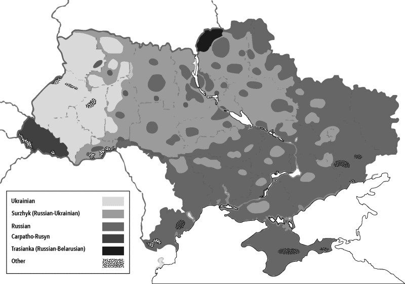 Palley Map 1. Languages of Ukraine