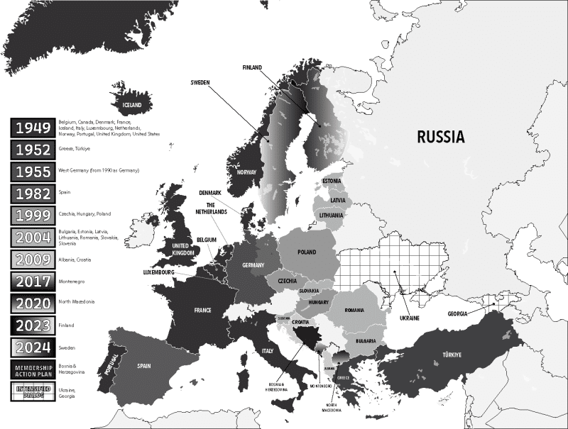 Palley Map 3. History of NATO enlargement