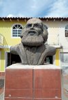 Bust of Karl Marx in Centro Comercial Colonial de la ciudad de Maracay, Venezuela
