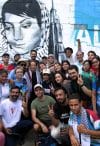 El Panal communards with Laila Khaled (Voces en Lucha)