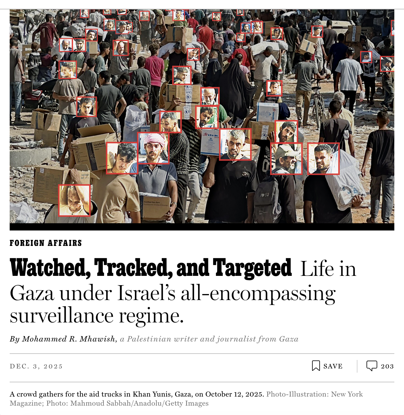 In ‘New York Magazine:’ Mohammad Mhawish, contributer to “A Land With A People”